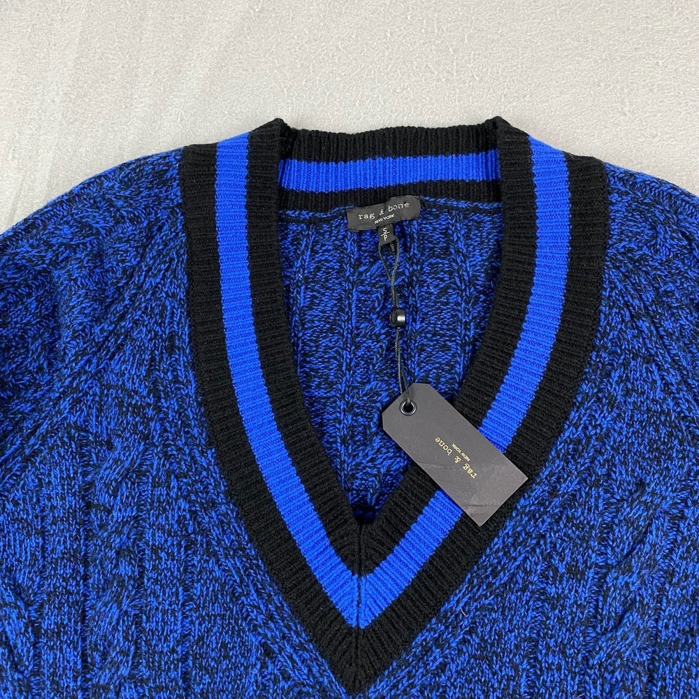 Rag & Bone womens Theon Sweater S oversized Extra Fine Merino Wool v neck NEW - Picture 3 of 16